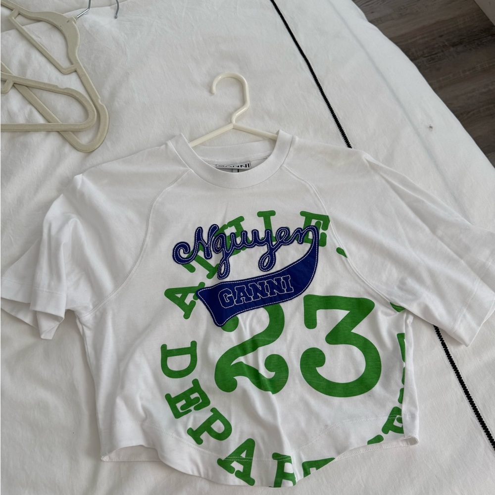 Ganni cropped t shirt - Picture 2 of 5